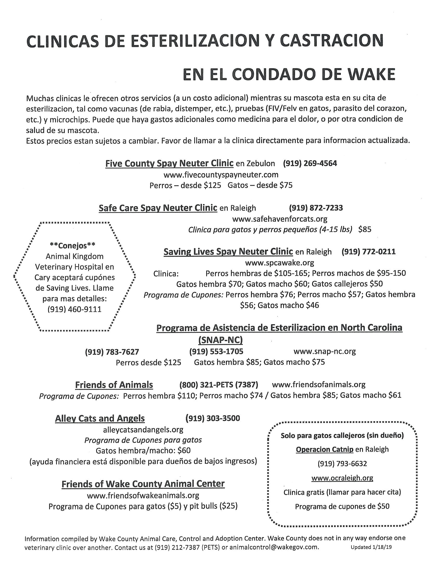 Need LowCost Clinics Information